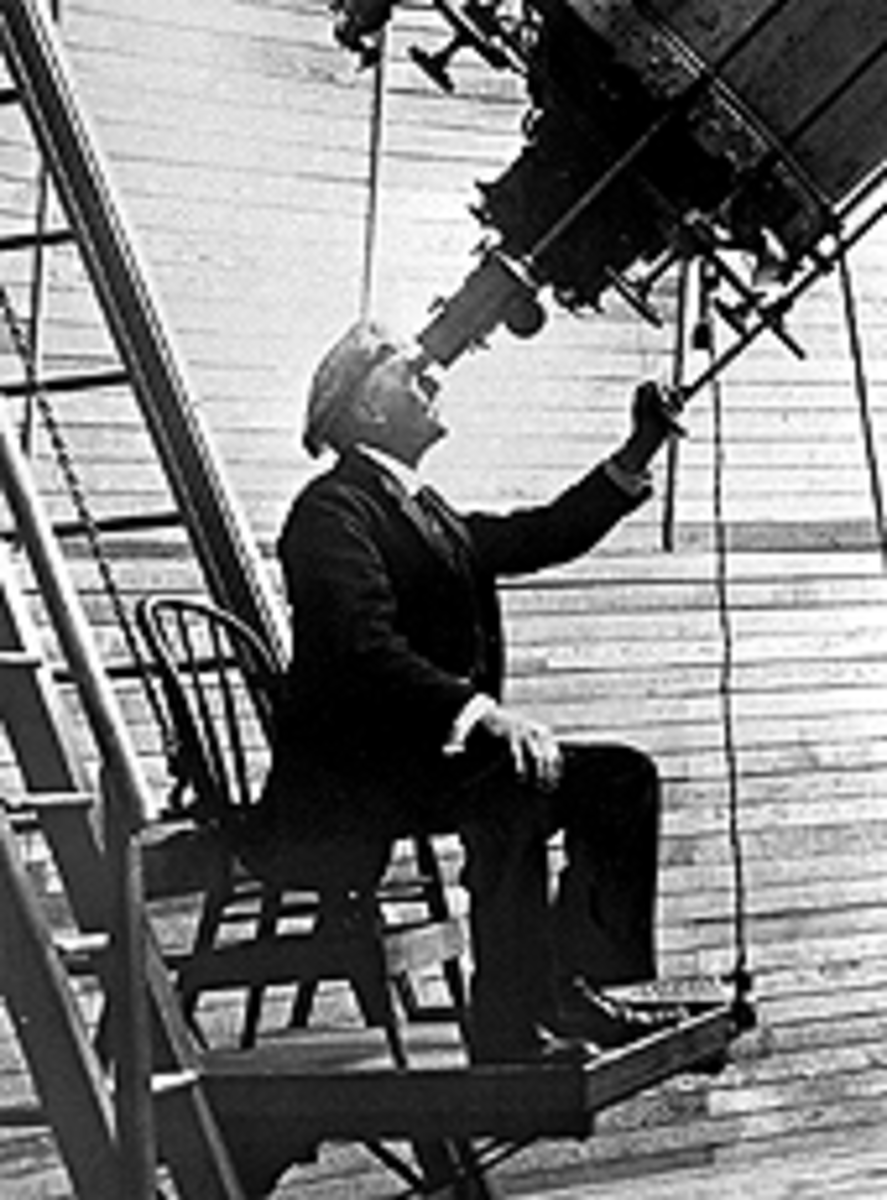 Percival Lowell Studying Mars