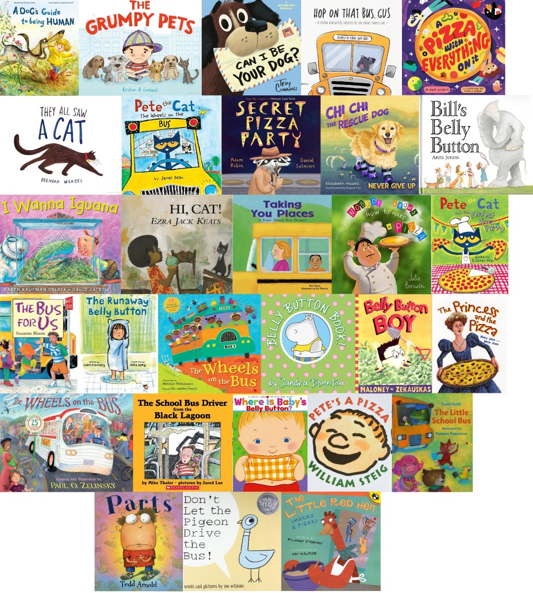 29 Children's Books for February: Pizza, Love the Bus, and Belly Button Themes
