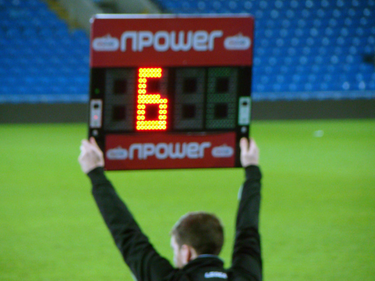 Stoppage time is added to a match after regulation time.