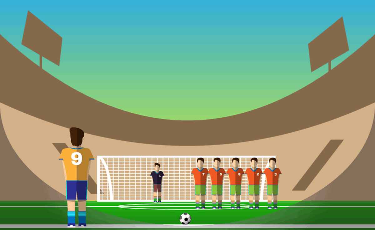 Opposing players will form a wall near their goal.
