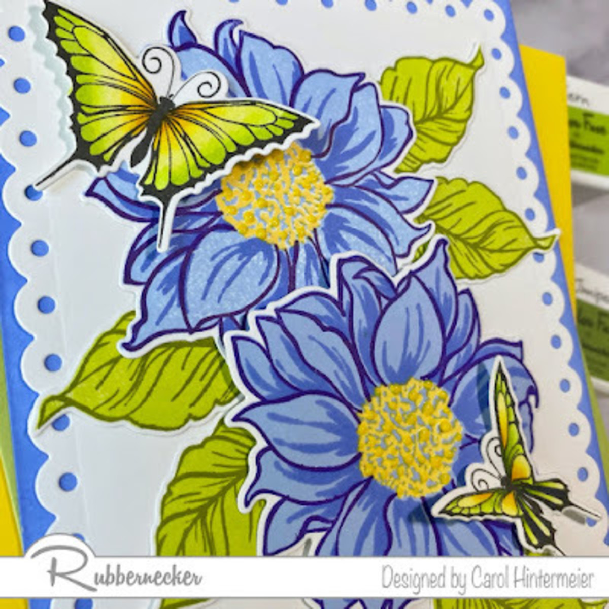 Bright colorful tones make this layered card bright and cheerful