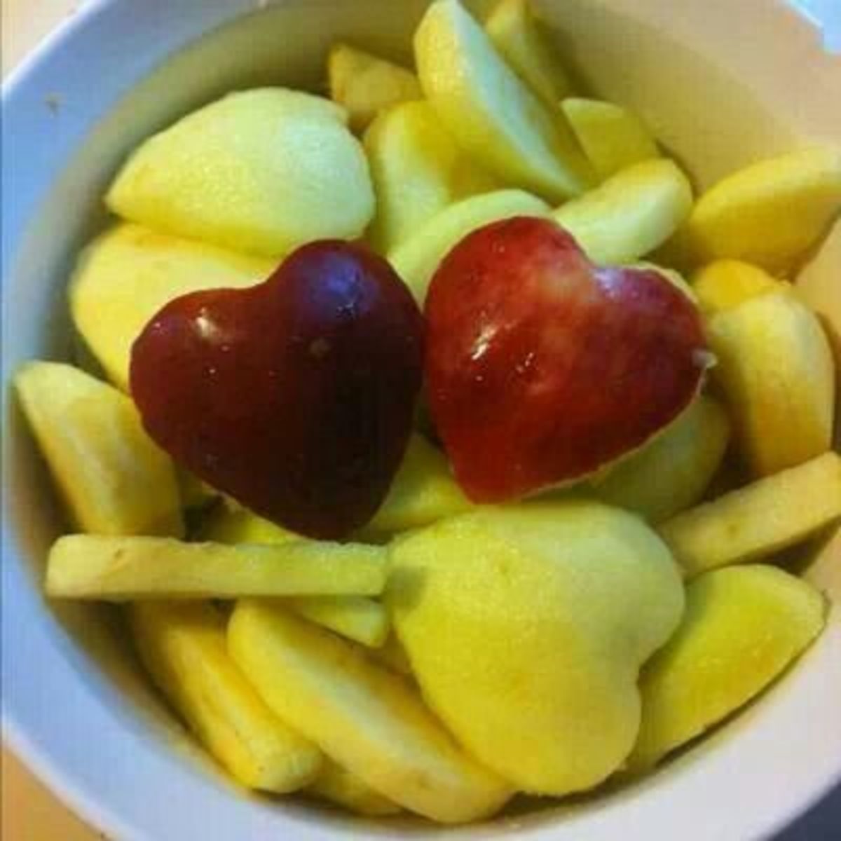 Heart shaped apples