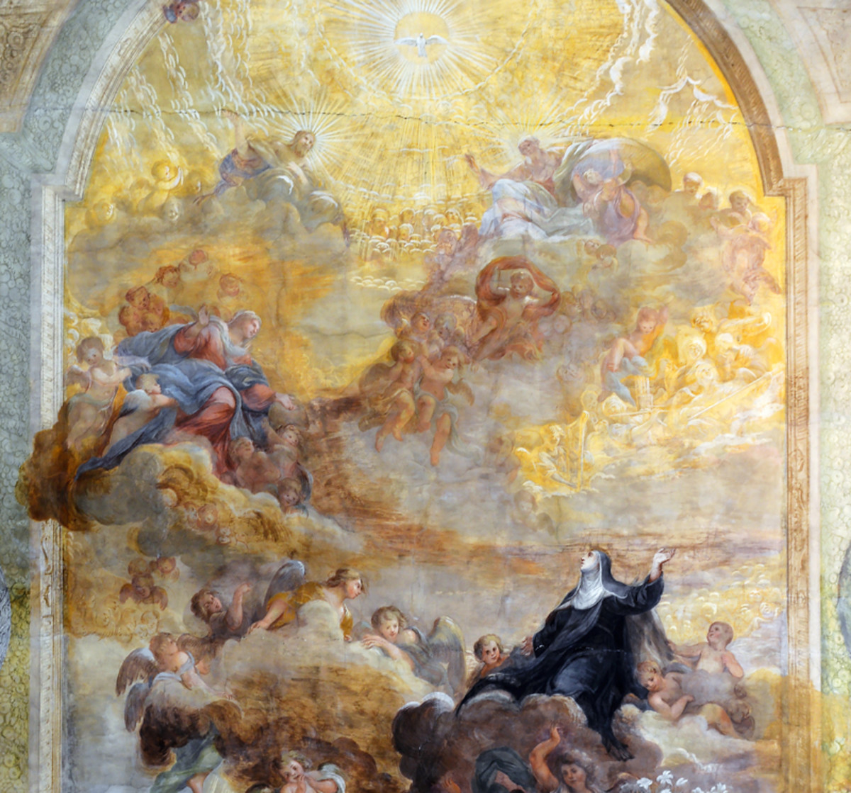 St. Mary Magdalene de Pazzi enters heaven; ceiling painting at the Church of Santa Maria Maddalena dei Pazzi, Florence