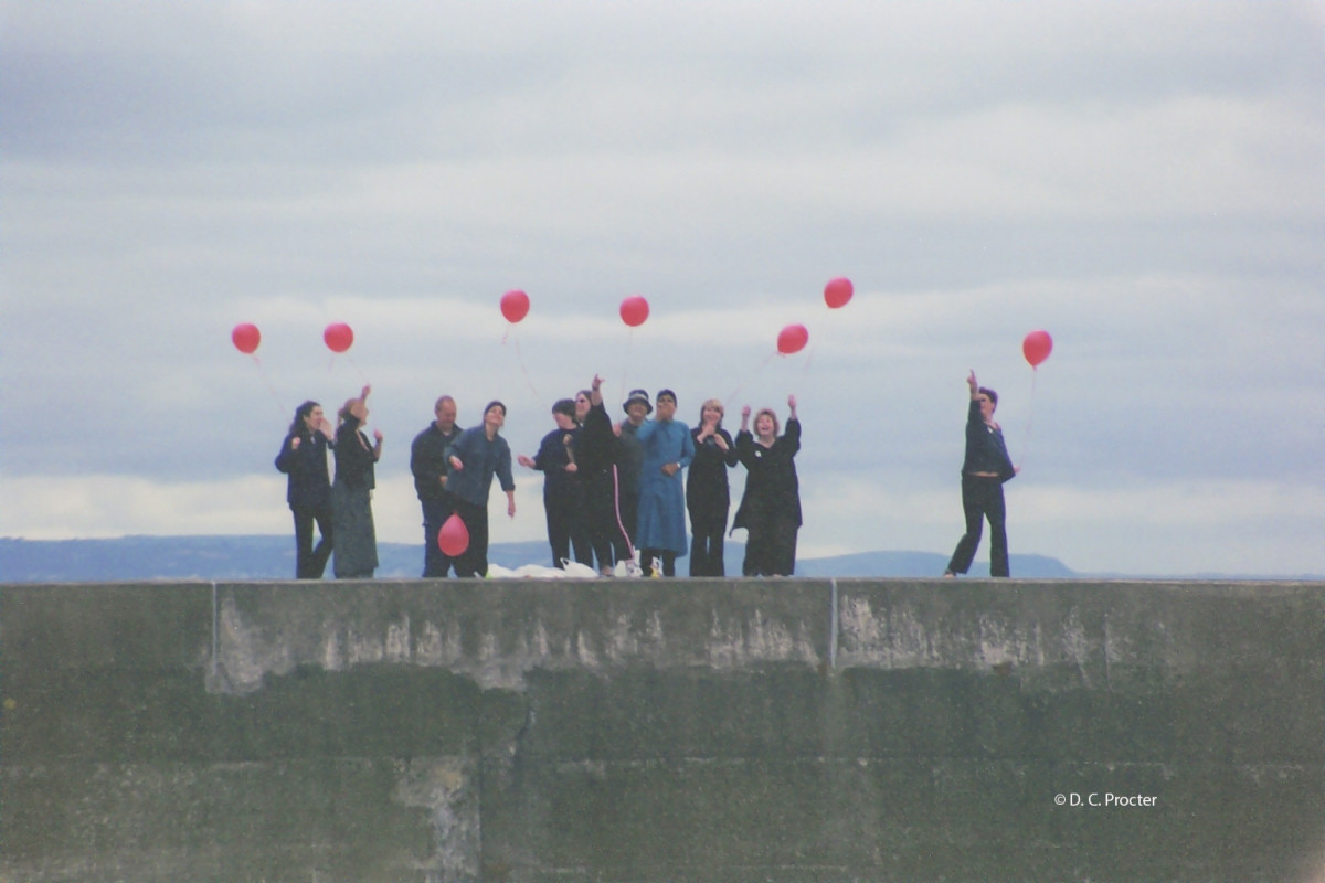 "Seapiece" - created by multimedia artist Deborah Claire Procter, Aberystwyth Harbour 2002