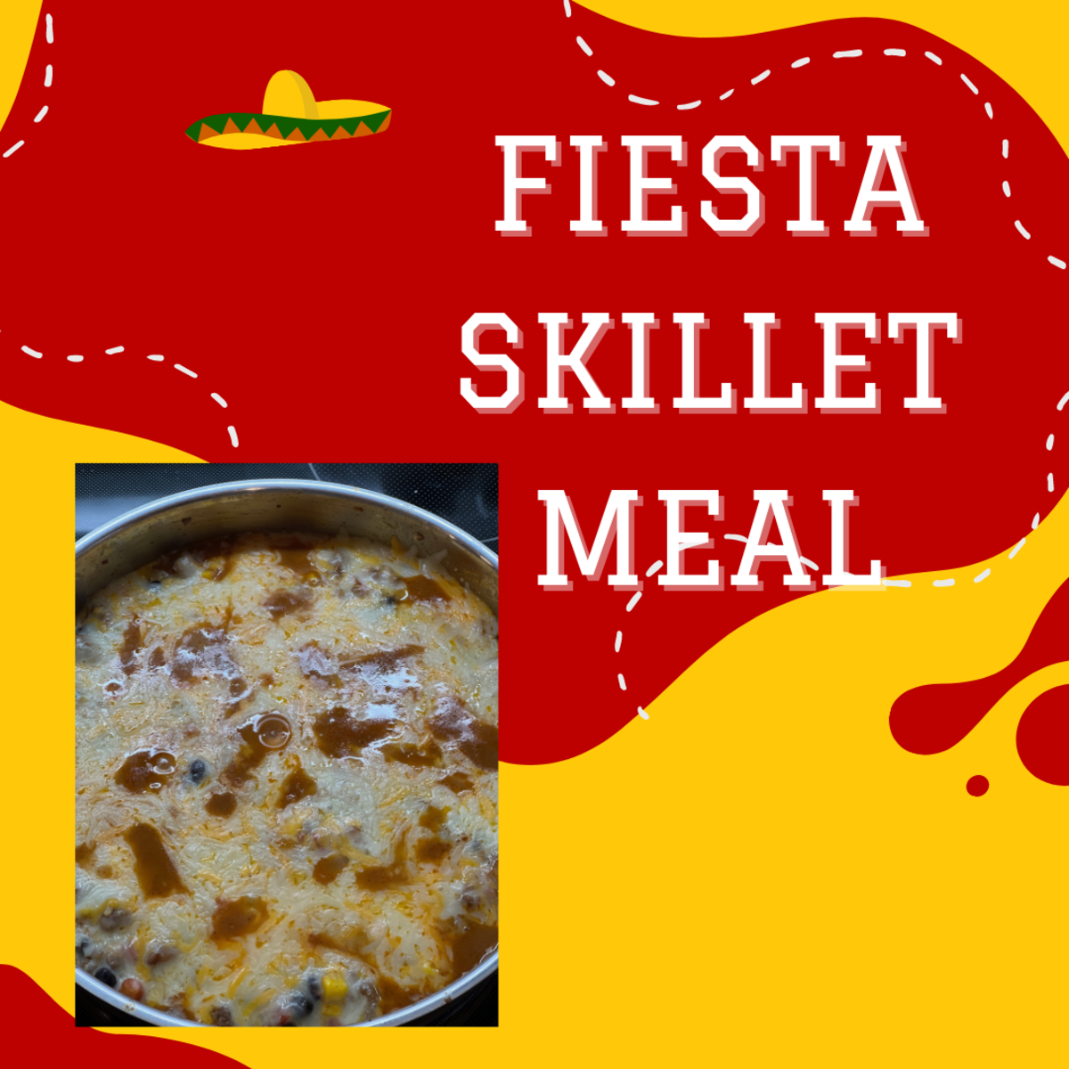 Fiesta Skillet Meal: Beef, Rice, Veggies, Beans & Cheese