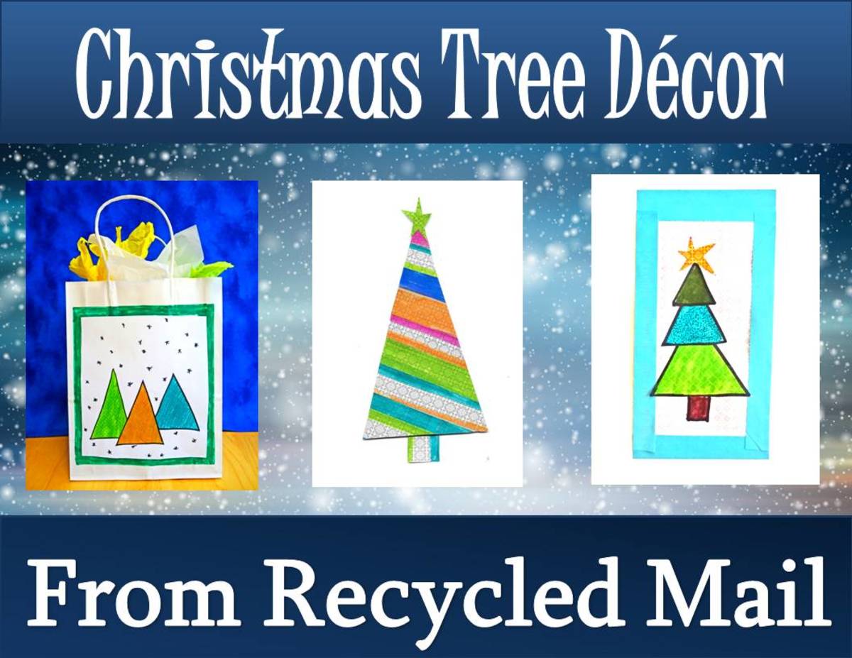 Learn how to save the earth's resources and make Christmas tree décor from recycled mail.