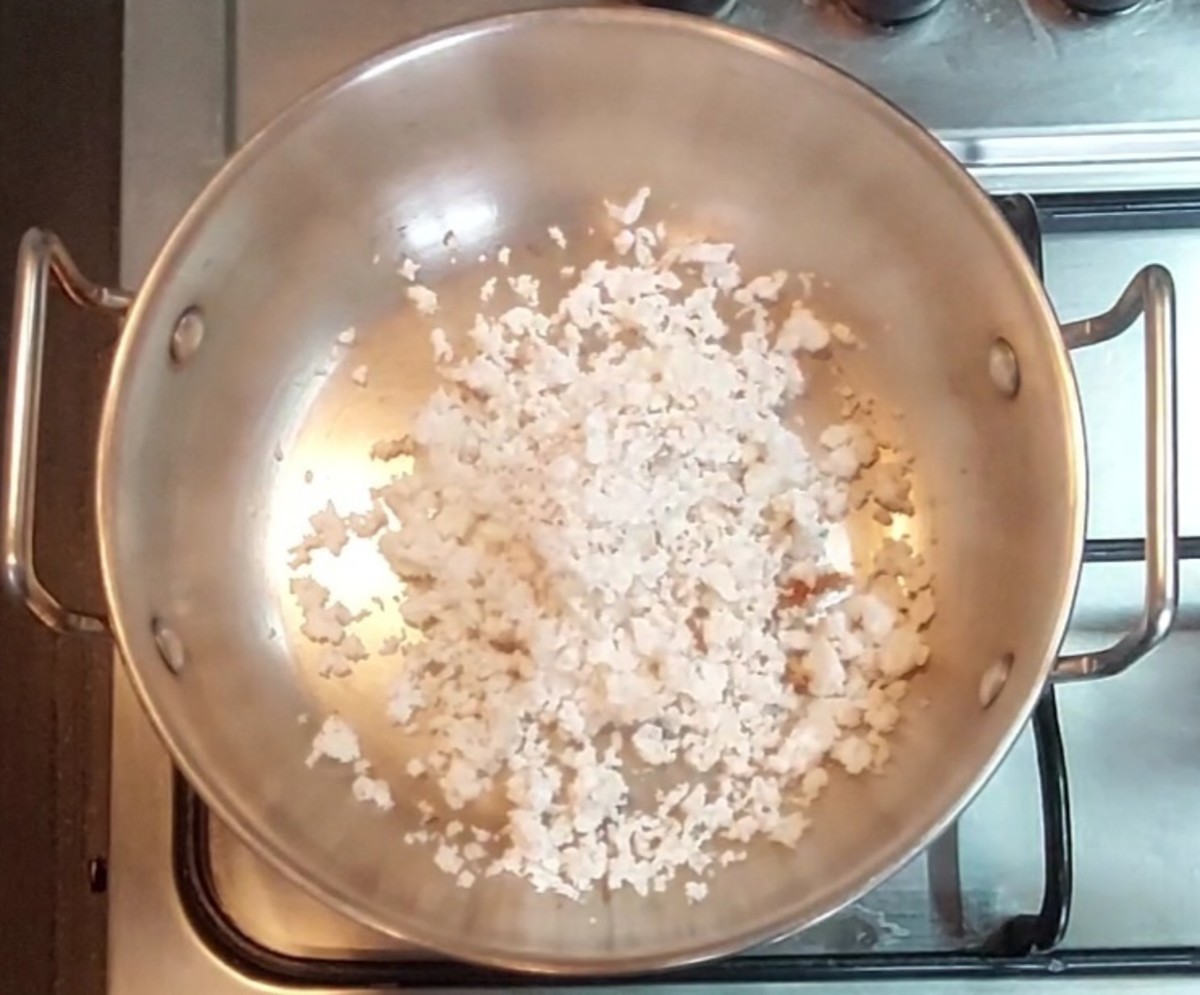 Add 1/2 cup freshly grated coconut.