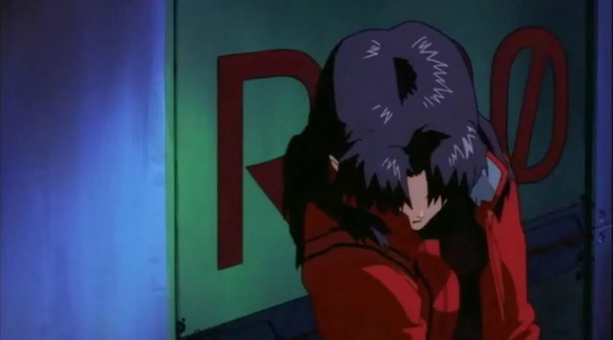 Misato, having the worst backache of her life.