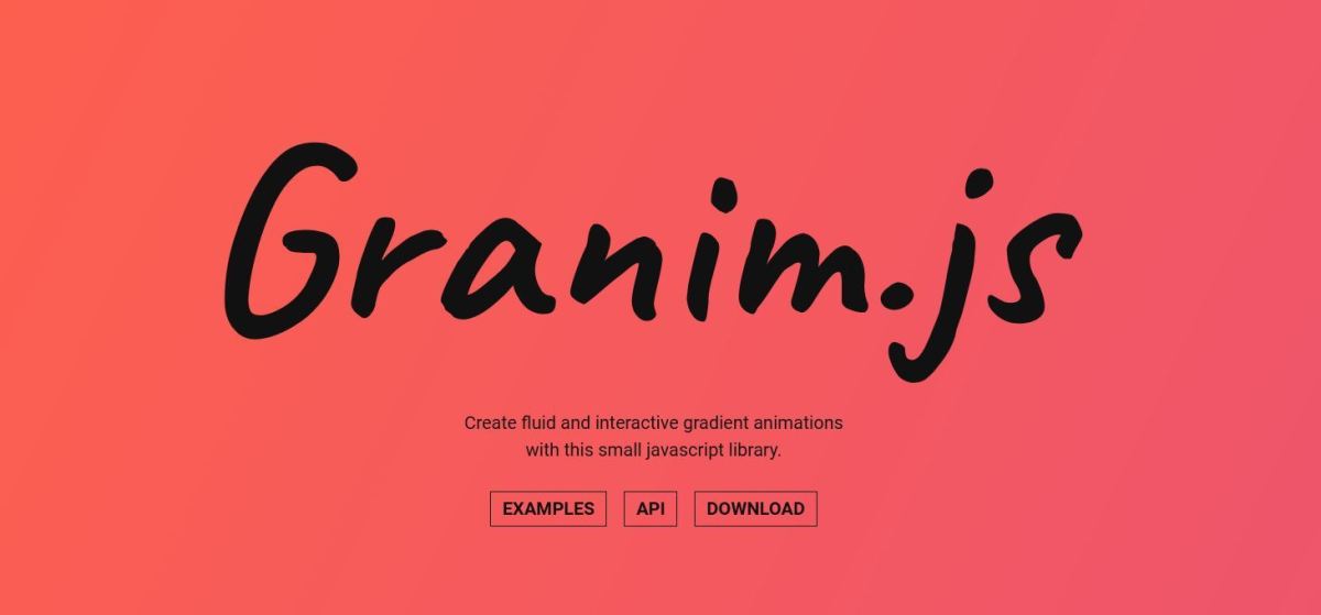 Granim.js is a library for adding animated backgrounds to your site.