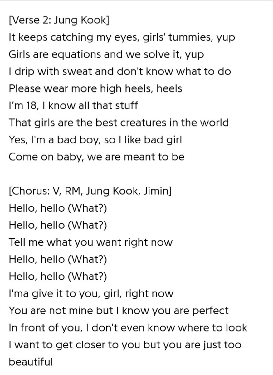 BTS Dark & Wild – lyrics and fanchants for songs on Dark & Wild