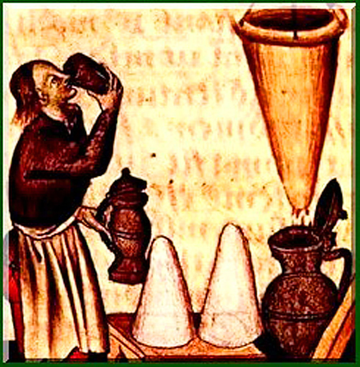 Hippocrates's sleeve being used to make delicious hippocras wine