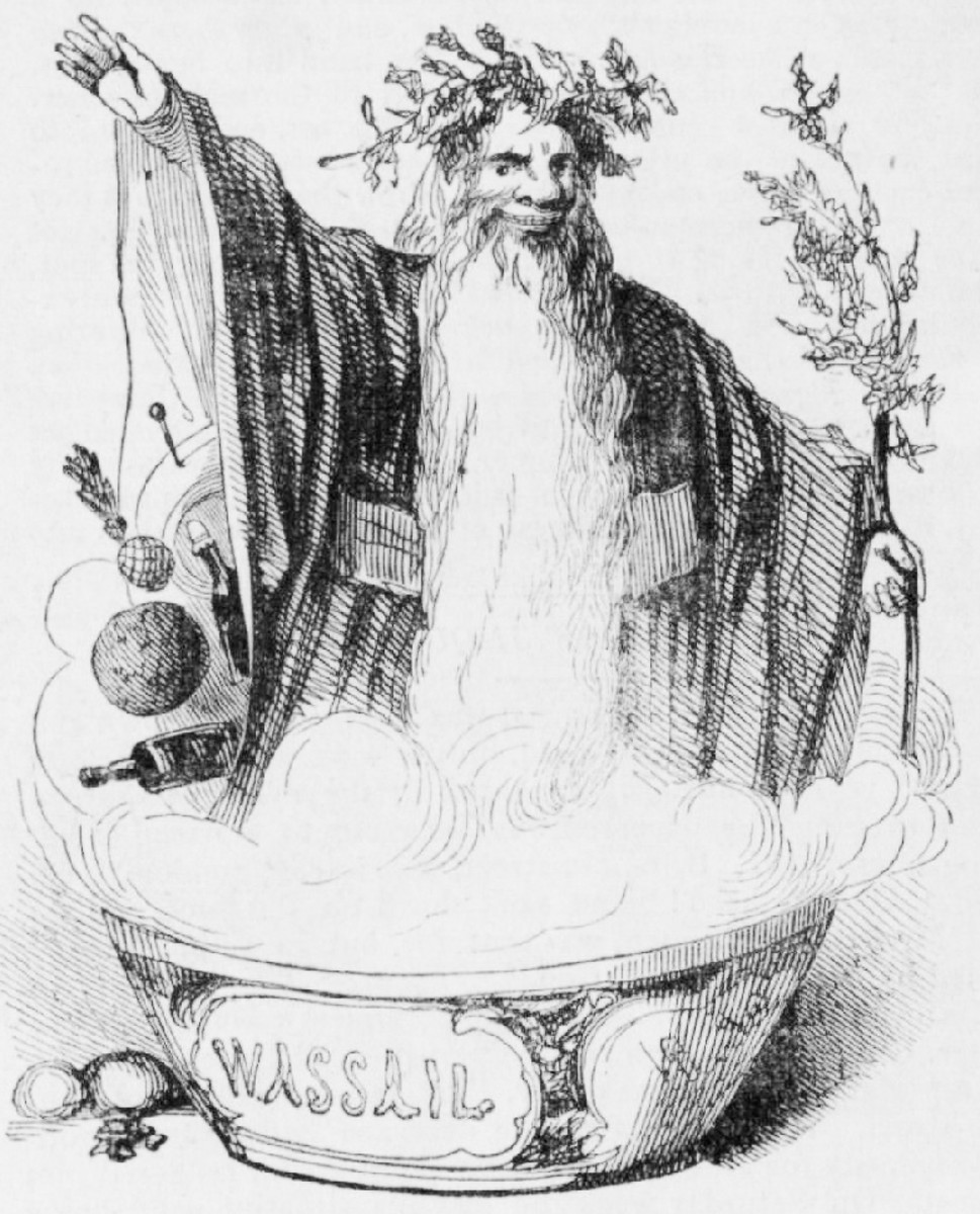 "Wassail! Wassail! All over the town, Our toast it is white and our ale it is brown; Our bowl it is made of the white maple tree; With the wassailing bowl, we'll drink unto thee."