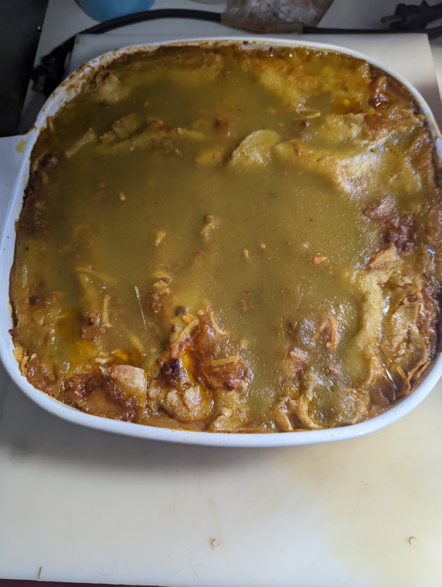 Enchiladas with Green Chile Sauce