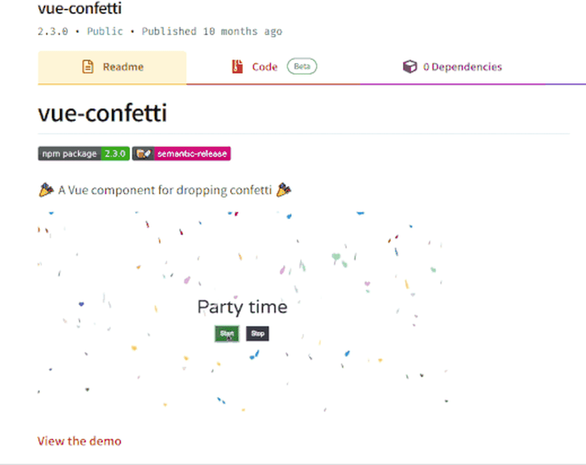 You can add cool confetti effects to your project with this library.