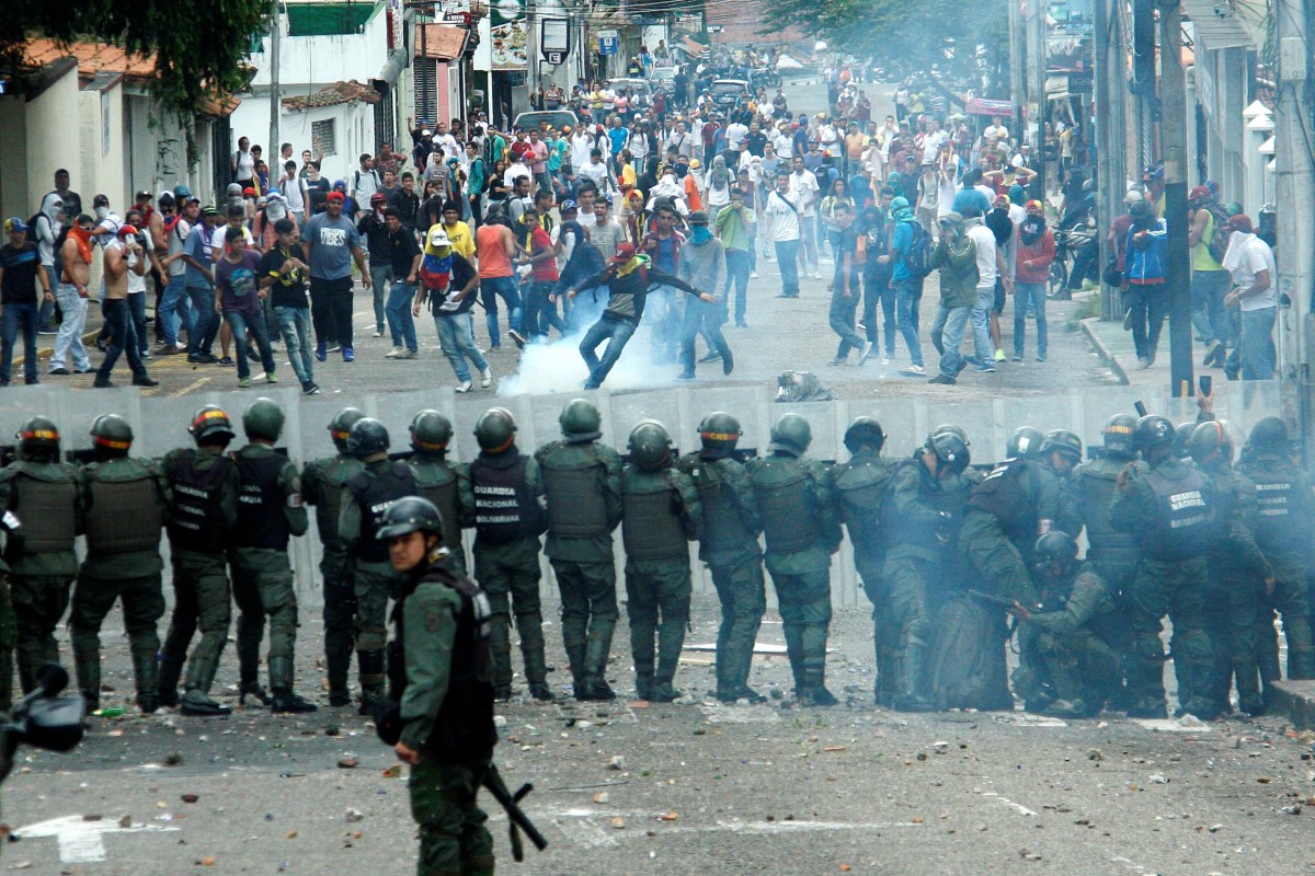 One of the many riots that occurred in Venezuela in 2016.