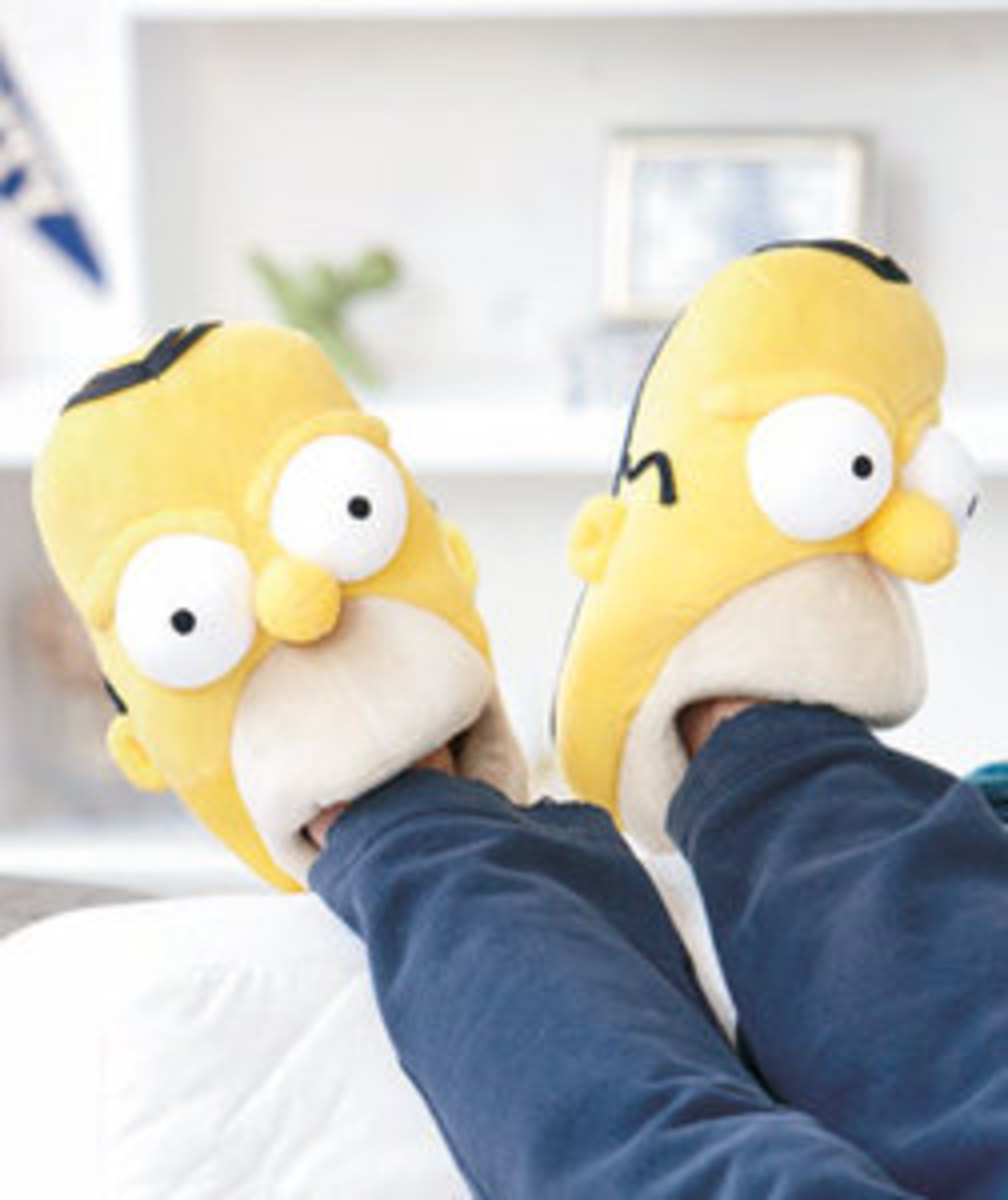 Homer Simpson Plush Slippers