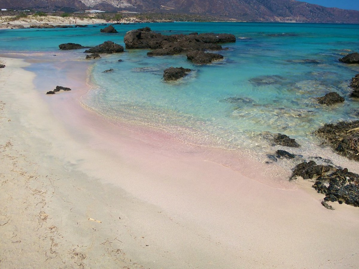 Mediterranean landscape with azure sea, Rhodes island - Greece