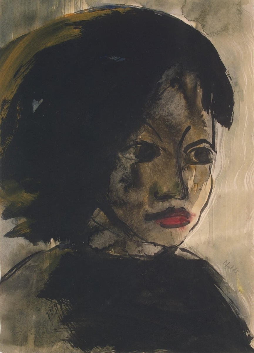 Portrait of a young girl. Emil Nolde