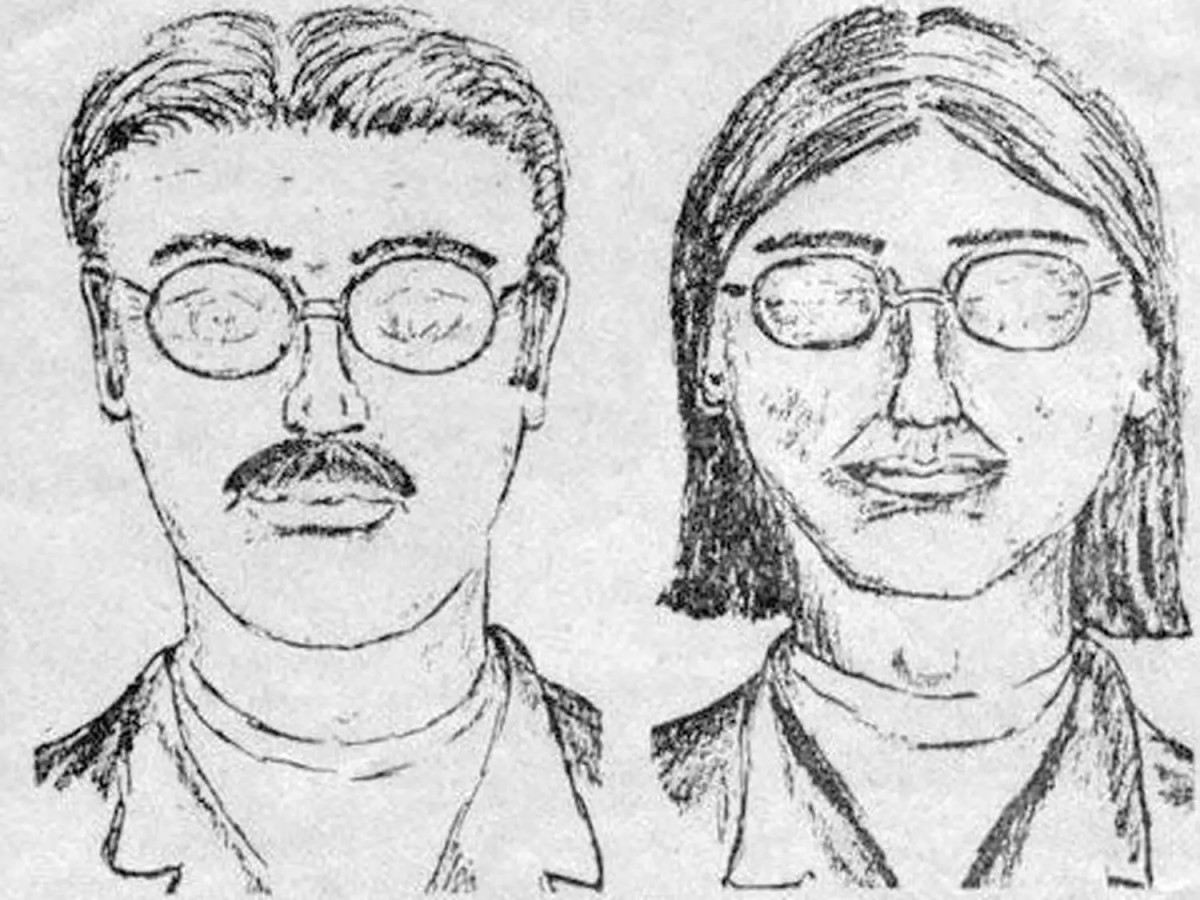 Composite sketches of the two alleged assailants as described by Justin while under hypnosis