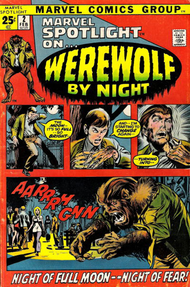 Marvel Spotlight #2 - Debut and origin of Jack Russell Werewolf by Night. Cover by Neal Adams and Tom Palmer.