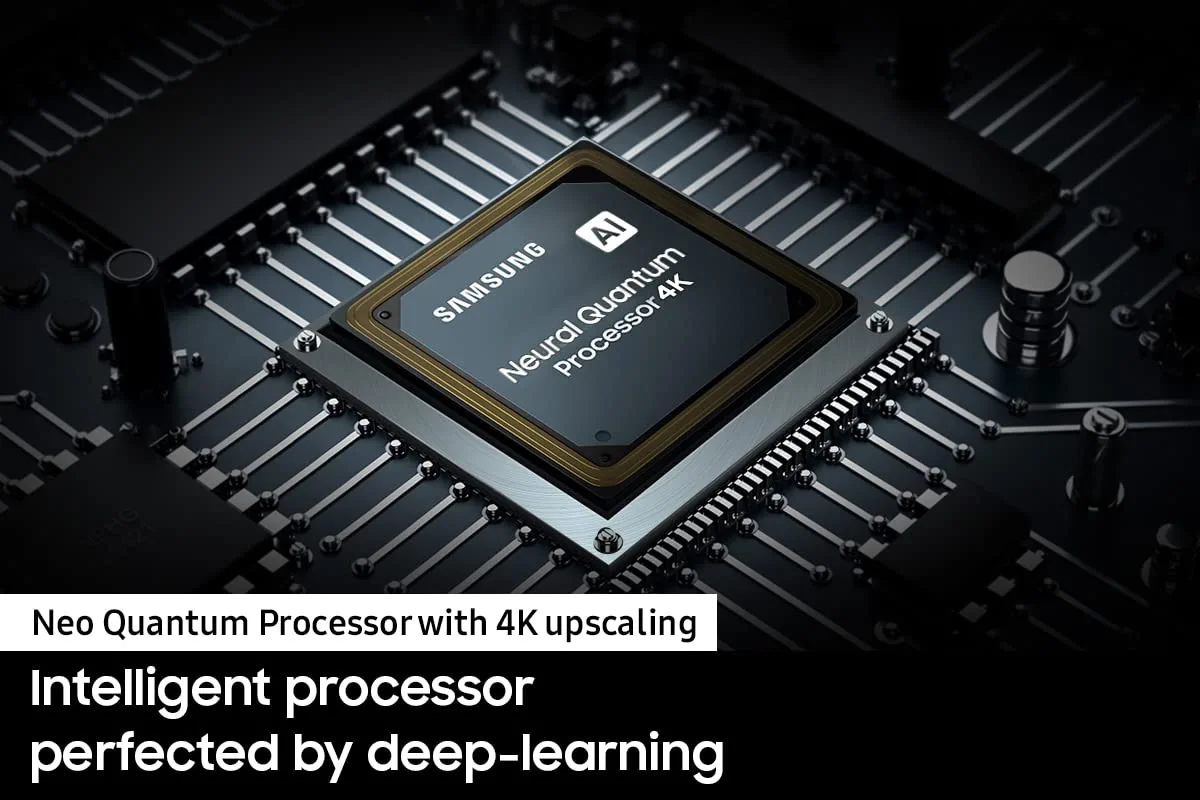 The Neo Quantum Processor 4K from Samsung uses AI-based deep learning to analyze your content and optimize it to full 4K.