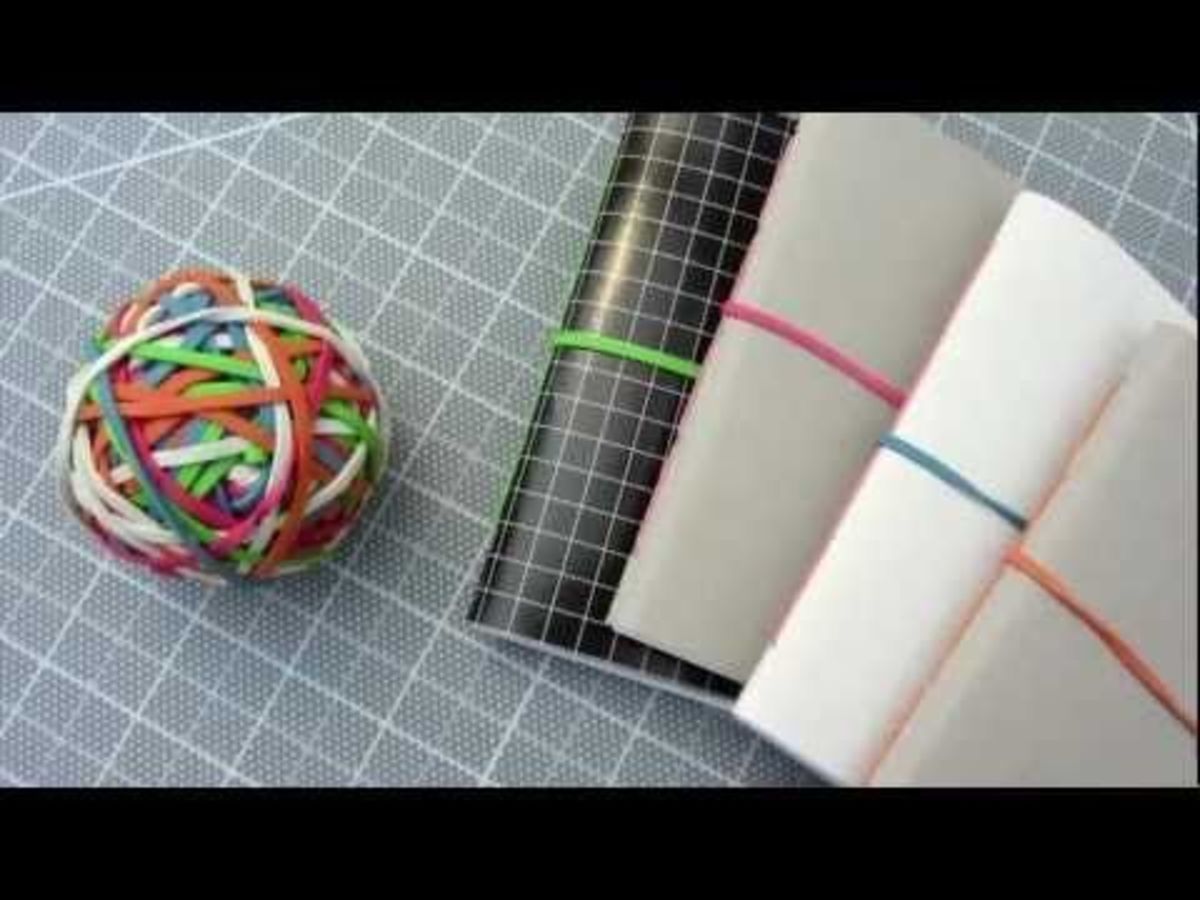 Rubber bands are the easiest method for binding journals