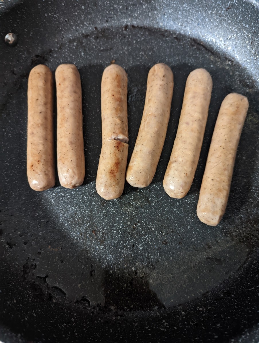brats-and-buns-sauteed-in-a-frying-pan