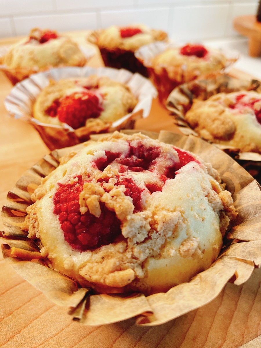 Sweet and Tart Raspberry Lime Muffins With Streusel Topping