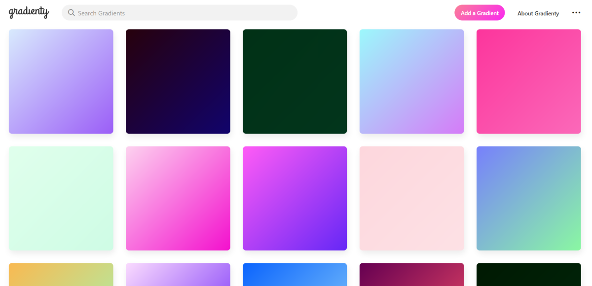 Gradienty provides lots of great gradient inspiration!