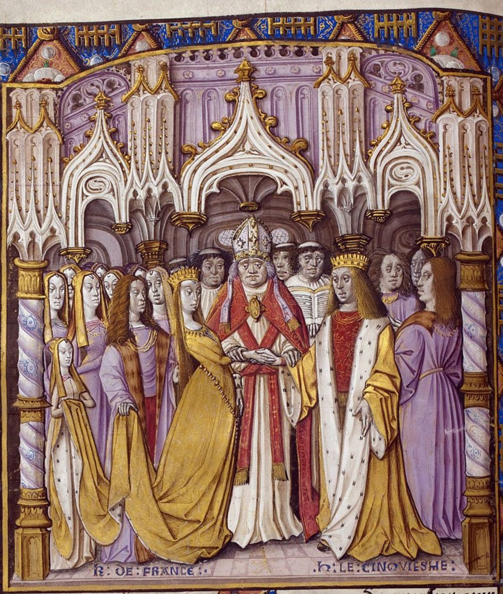 France's Catherine de Valois, King Henry V of England and Owen Tudor