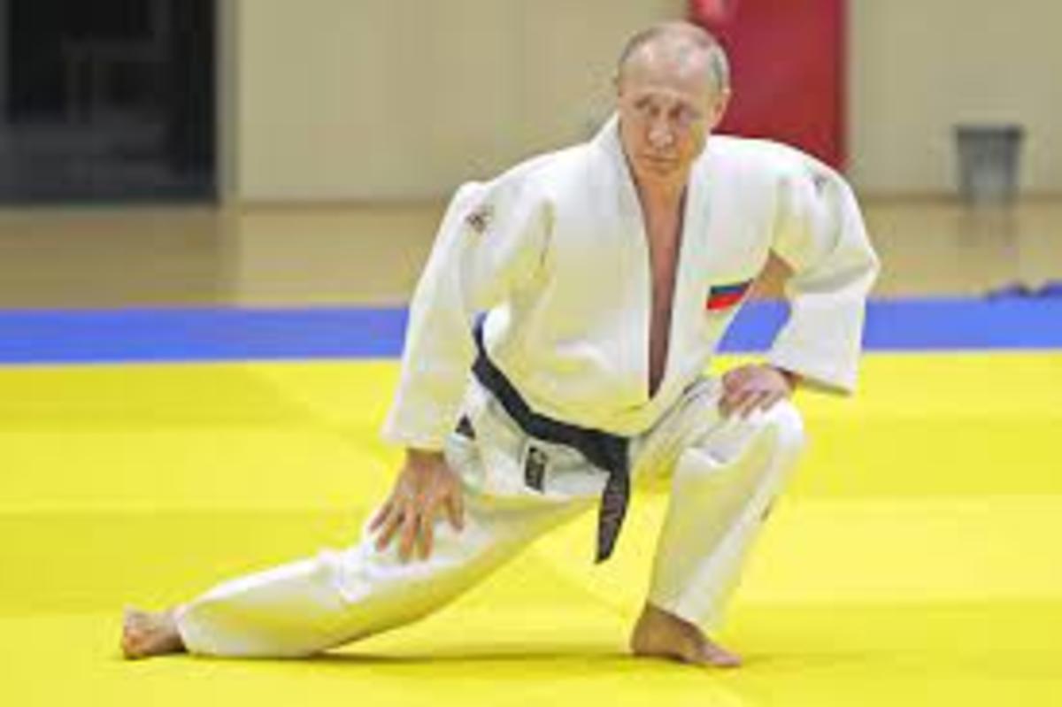 Putin practicing Judo