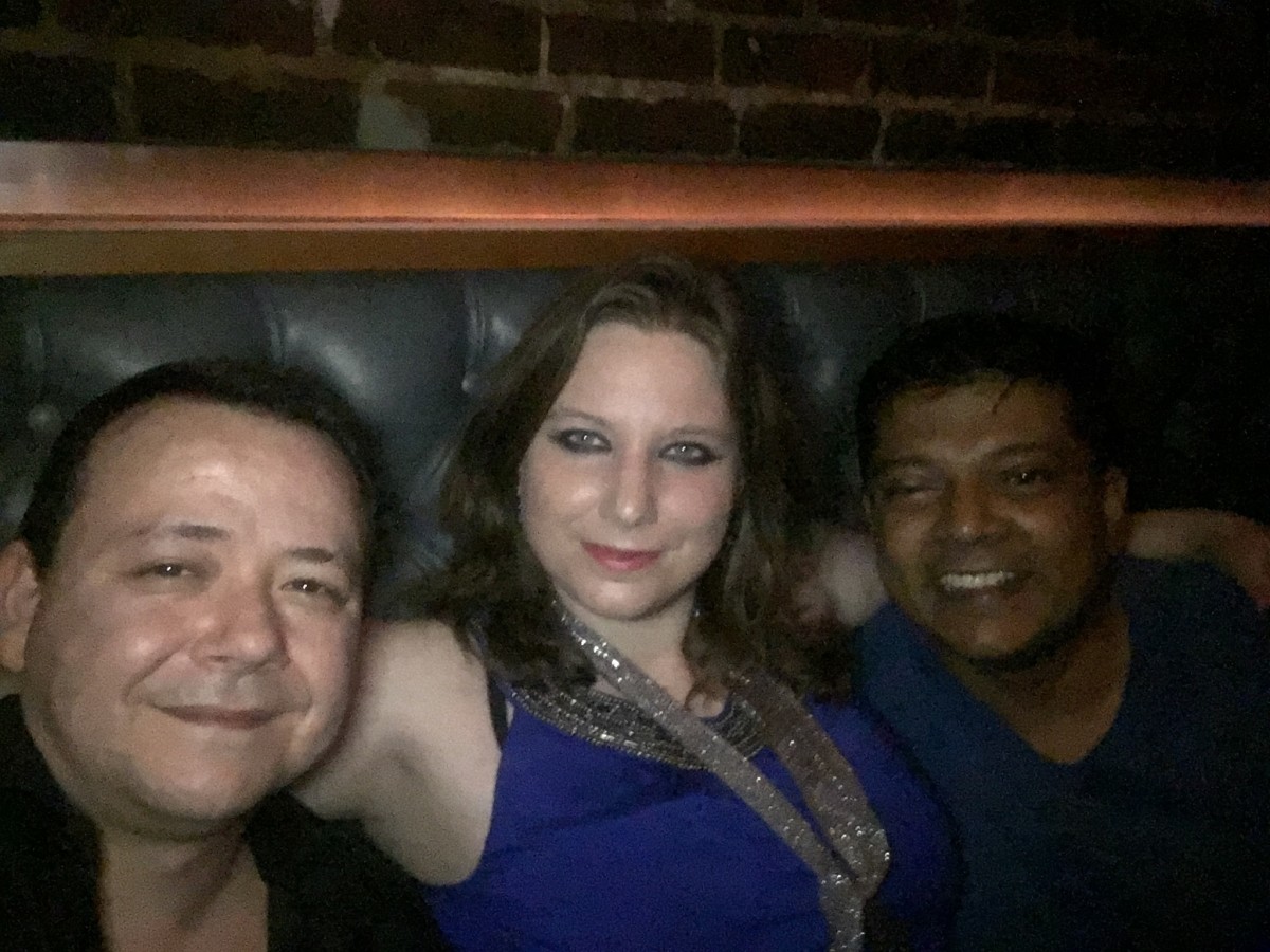 A couple of men I met at a bar in New York. I have no idea what their names were- I know one of them was from Dubai. As you can see, the party lifestyle had long gone to my head.