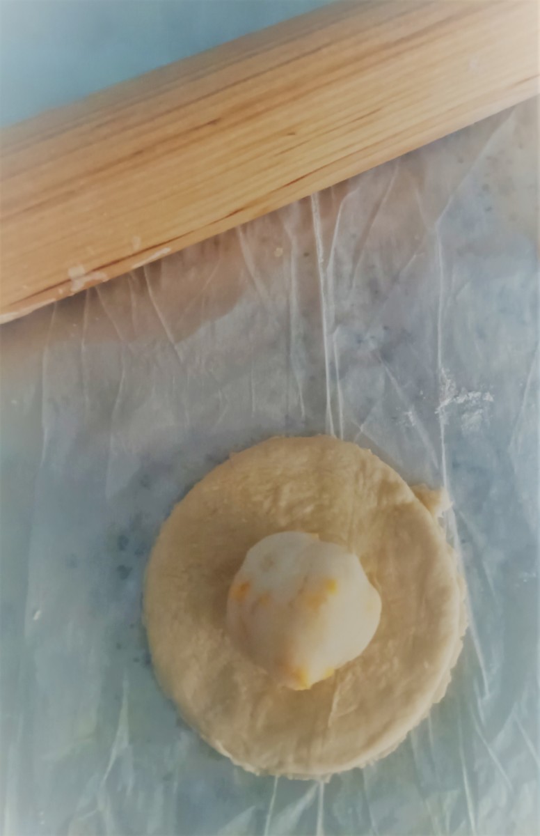 Use a tablespoon measuring spoon to perfectly fill your pierogi