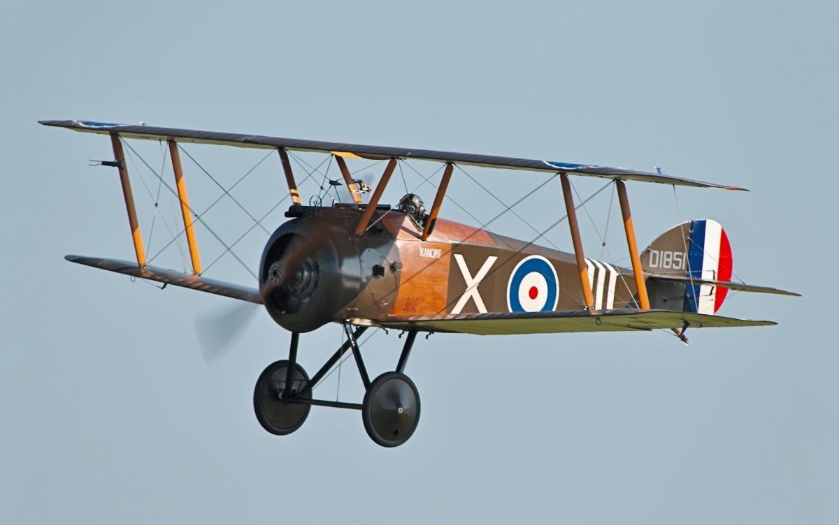 This is the Sopwith Camel, the aircraft that Major Robert Gregory flew at the time of his death. It has been speculated that Gregory was either shot down over Italy by friendly fire or that he died in a flying accident.