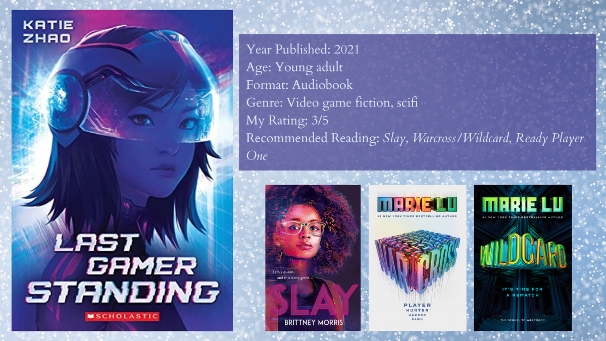 Last Gamer Standing (3/5) with reading recommendations: Slay, Warcross, Wildcard, Ready Player One