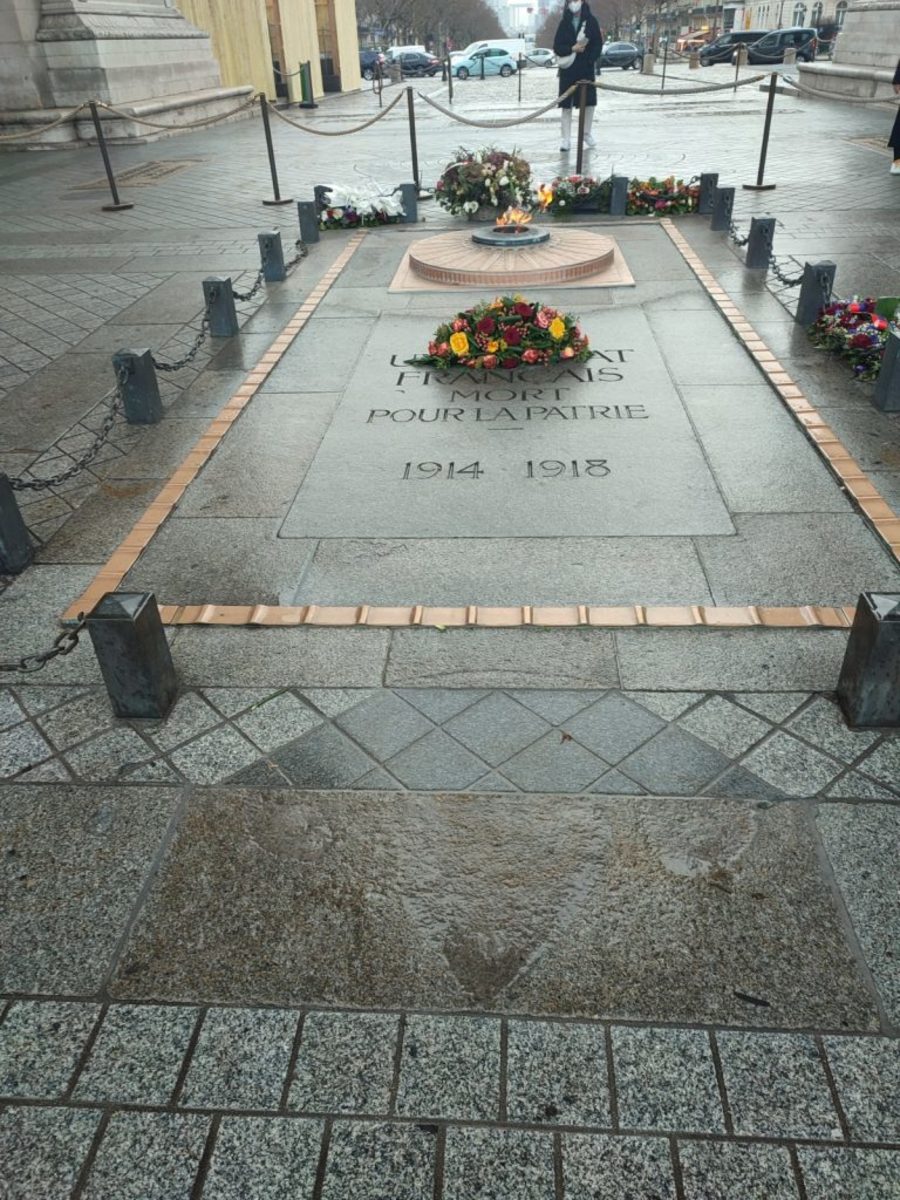 The Tomb of the Unknown Soldier Sits on Street Level Between the Legs of the Arc