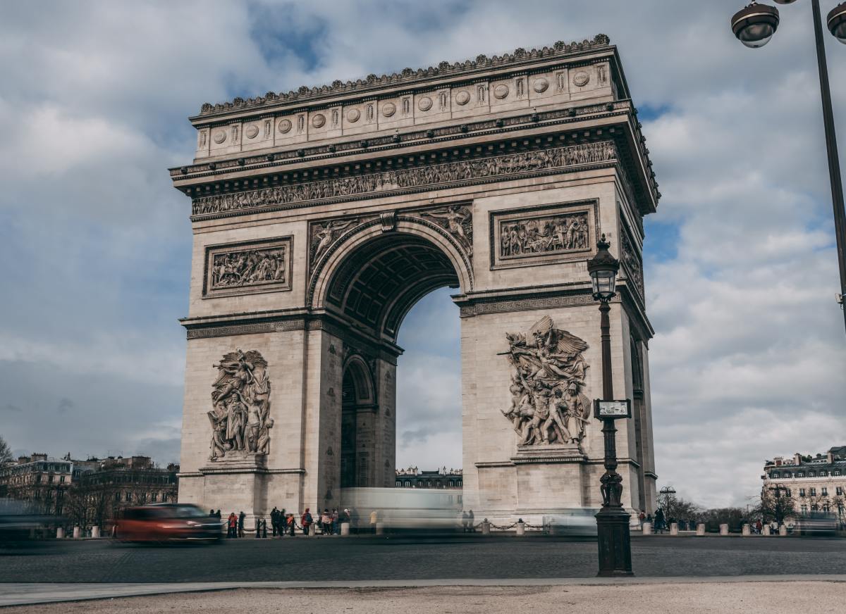 Beautiful Arc de Triomphe in Paris, France
