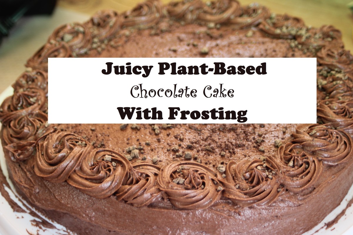 Juicy Plant-Based Chocolate Cake With Frosting