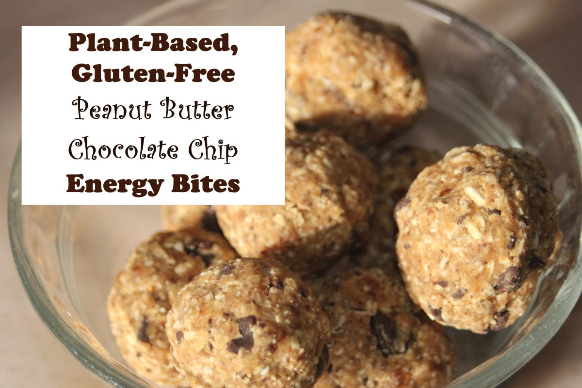 Plant-Based, Gluten-Free Peanut Butter Chocolate Chip Energy Bites