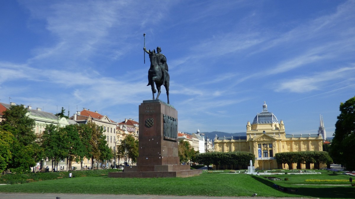 Statue of King Tomislav, in the capital Zagreb, Croatia