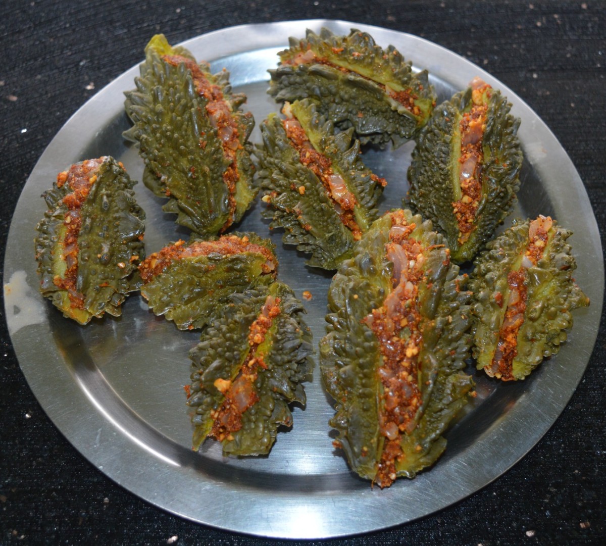 Stuffed Karela (Bitter Gourd) Traditional Indian Curry Delishably