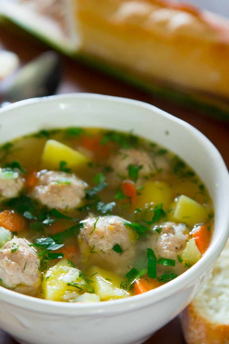 Chicken Meatballs Soup Recipes For Lunch