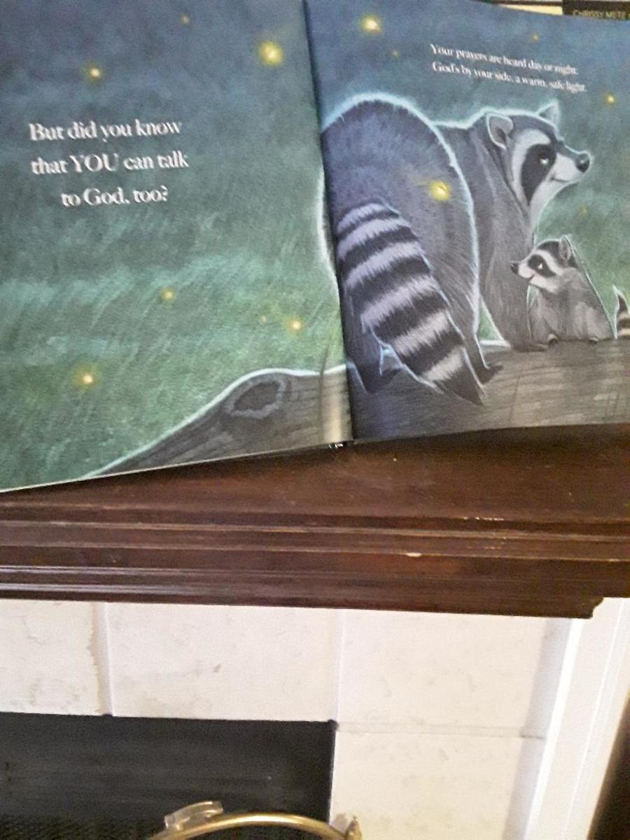 Mom and baby raccoon-lesson that prayer is talking to God