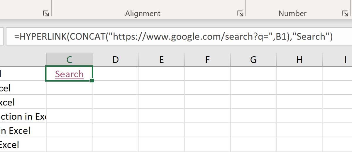 google-search-from-a-list-in-excel