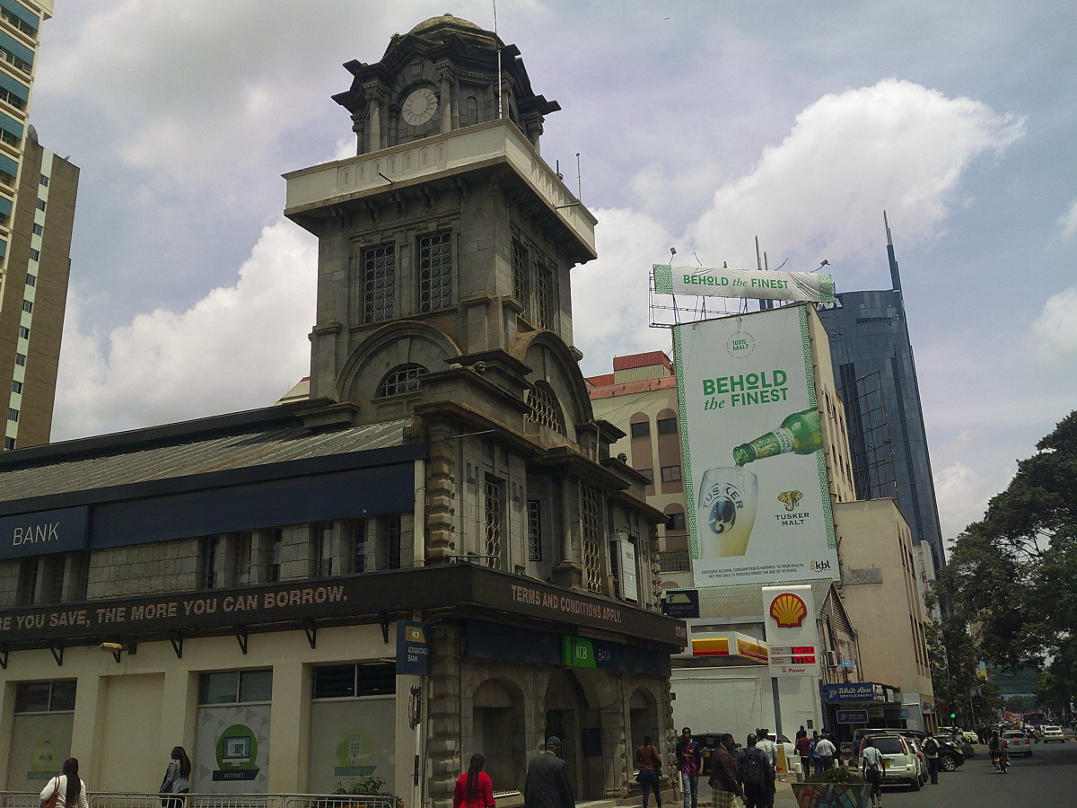 A colonial style building, gazzeted as a National Monument but still in use as a bank