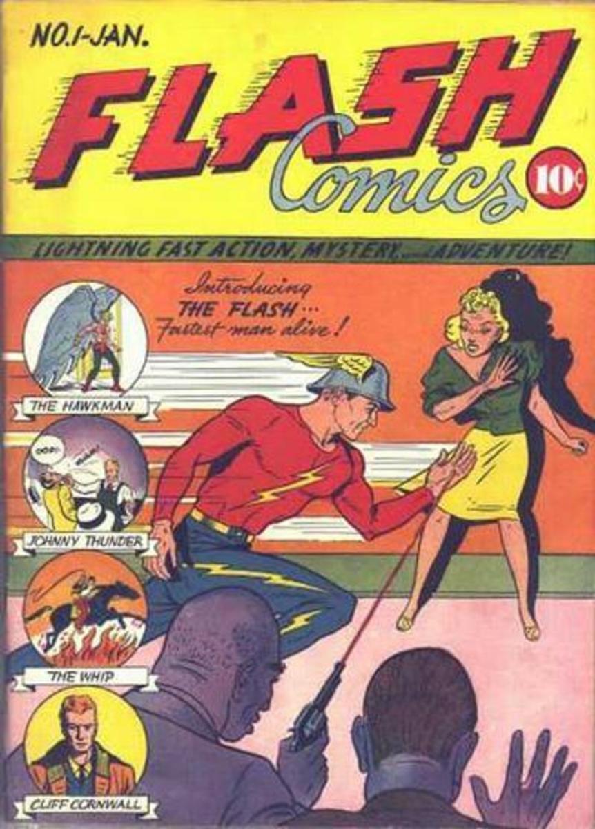 Flash Comics #1 - First appearance of Golden Age Flash and Hawkman