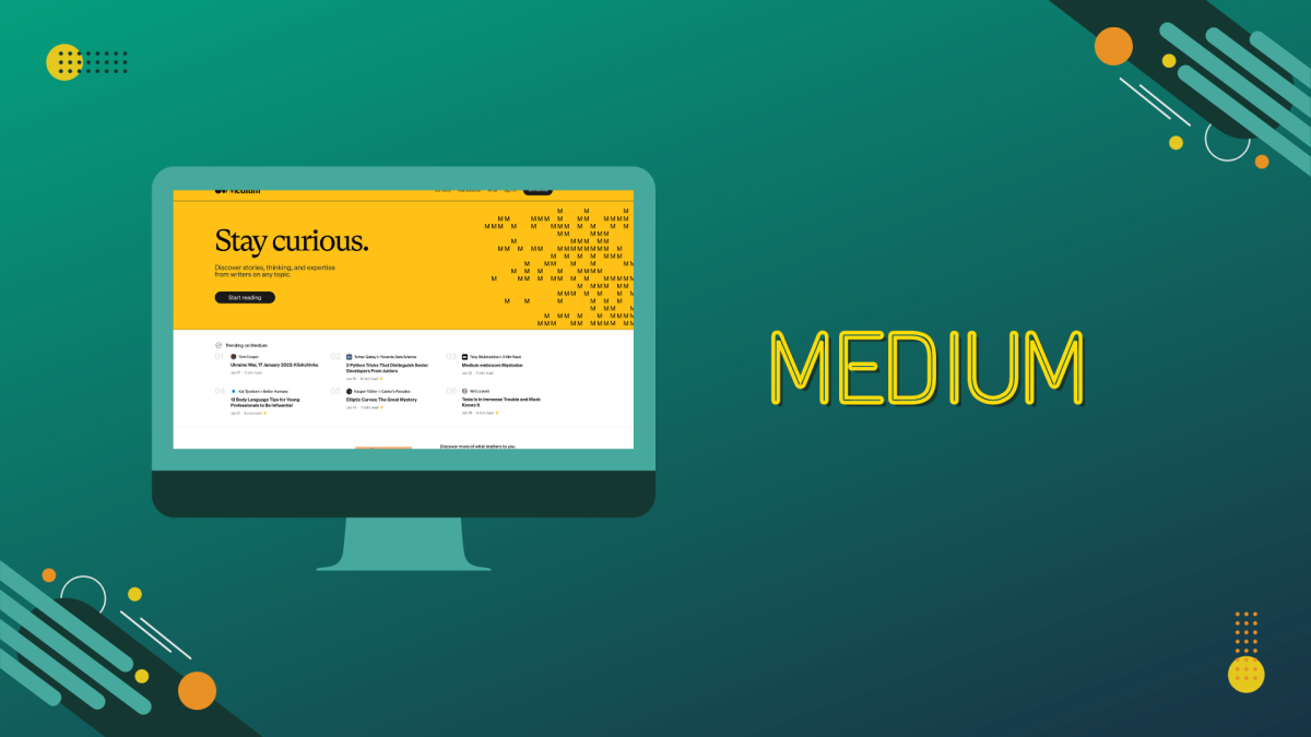 With Medium, you have exposure to a large and diverse audience.