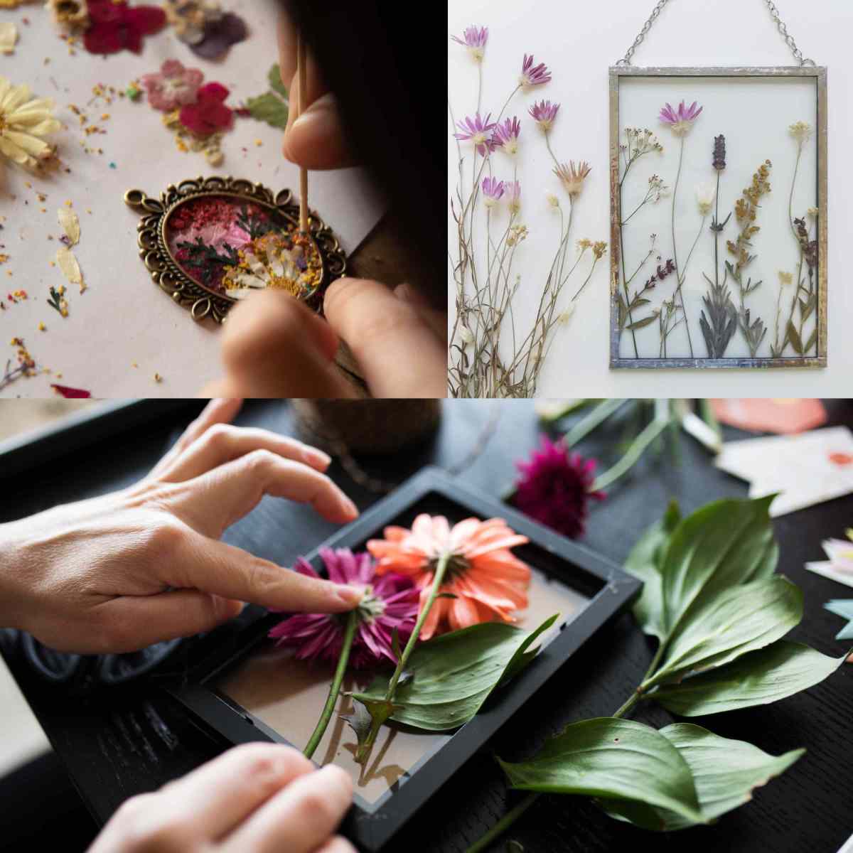 Hanging Photo Picture Frame - Gold Glass Clear with Chain Suitable for  Pressed Flowers Dried Plant Show Picture DIY Artwork - AliExpress
