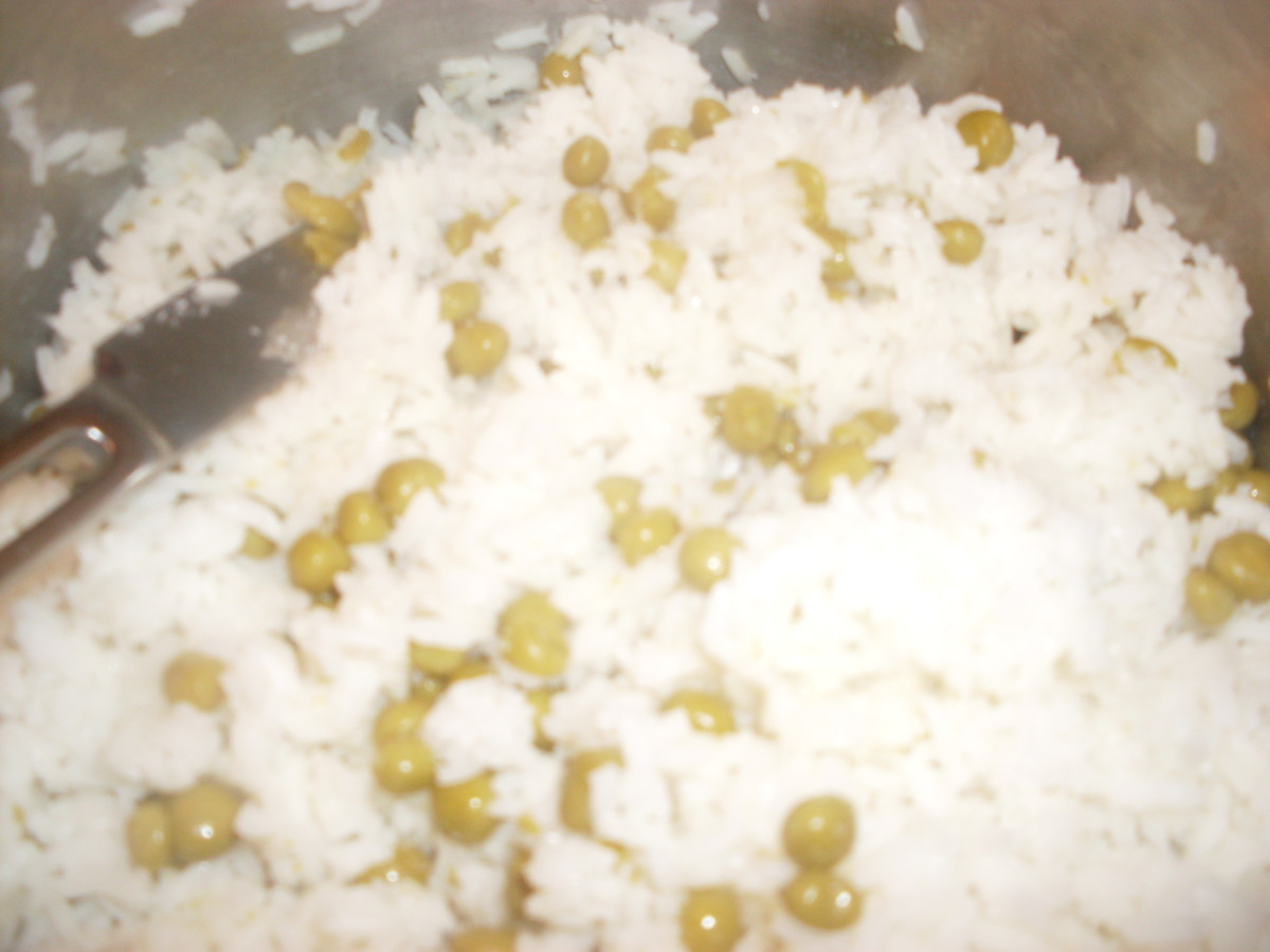 Recipe for How To Make Roast Lamb With Green Peas and Rice a Very