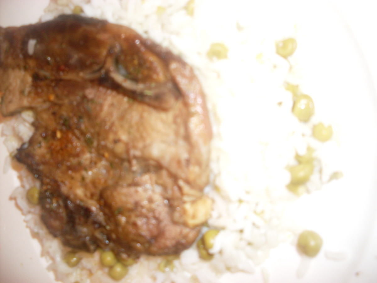 Recipe for How To Make Roast Lamb With Green Peas and Rice - a Very Easy and Delicious Combination